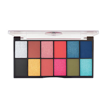 Mars 12 Color Shade Dance of Joy Eyeshadow Palette Multicolor Shimmery Finish