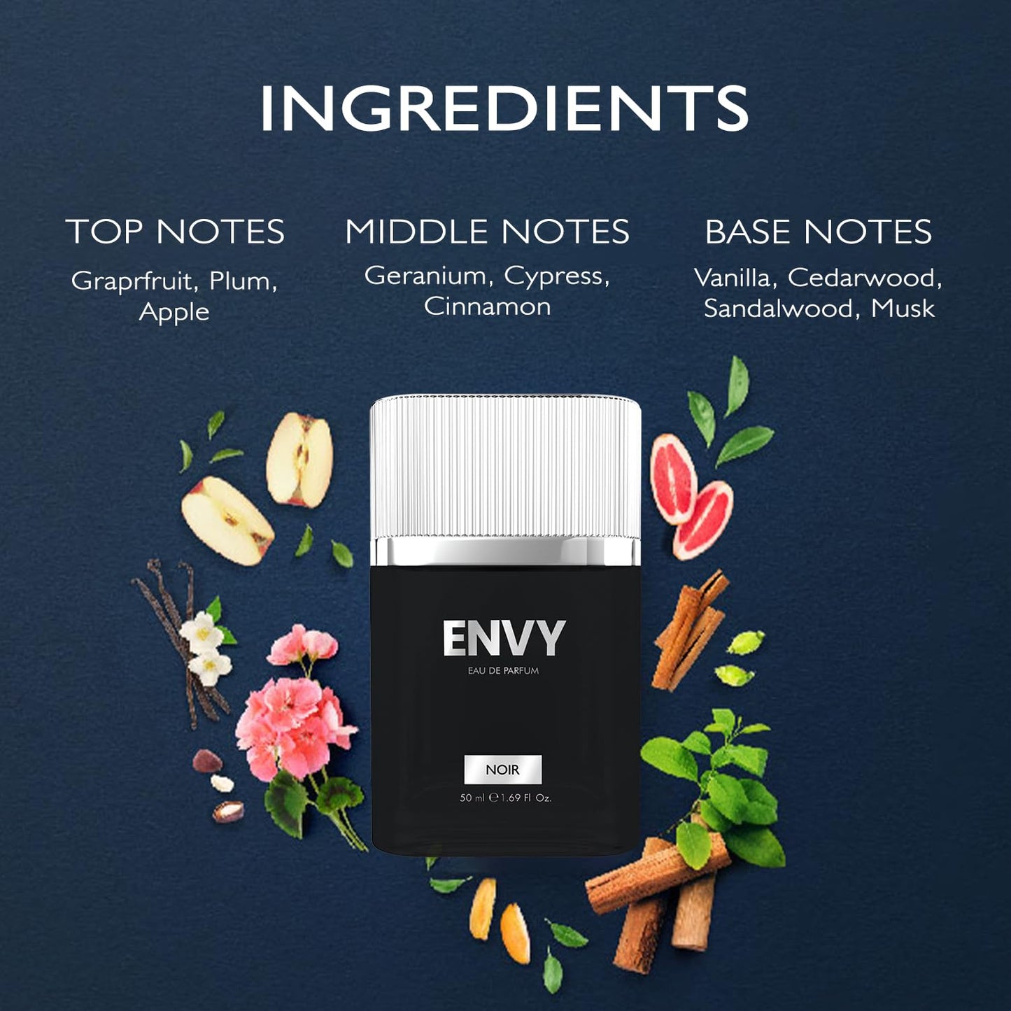 ENVY Noir Perfume For Men - 50ML Each, Pack of 2 Premium & Long Lasting Perfume