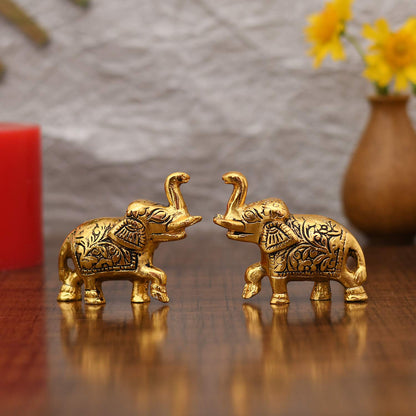 Elephant Trunk Up Showpiece Decorative Items figurine for Home Decoration