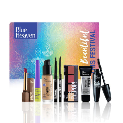 Blue Heaven Festive Makeup Kit Set Pack of 8 Makeup Essentials