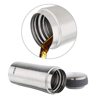 Milton Optima 420 Thermosteel Hot and Cold Flask, 410 ml, Silver
