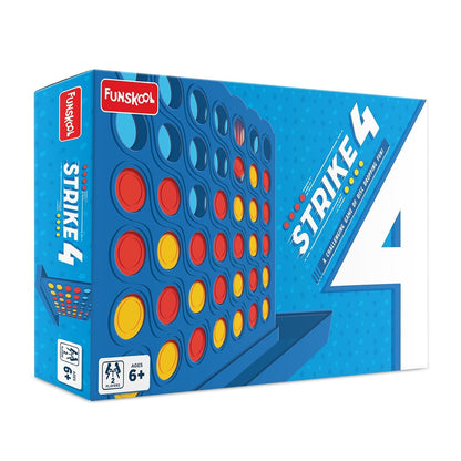 Funskool Strike 4, Classic Disc Dropping Game, Strategy Game, Board Game for Kids, Adults, Families