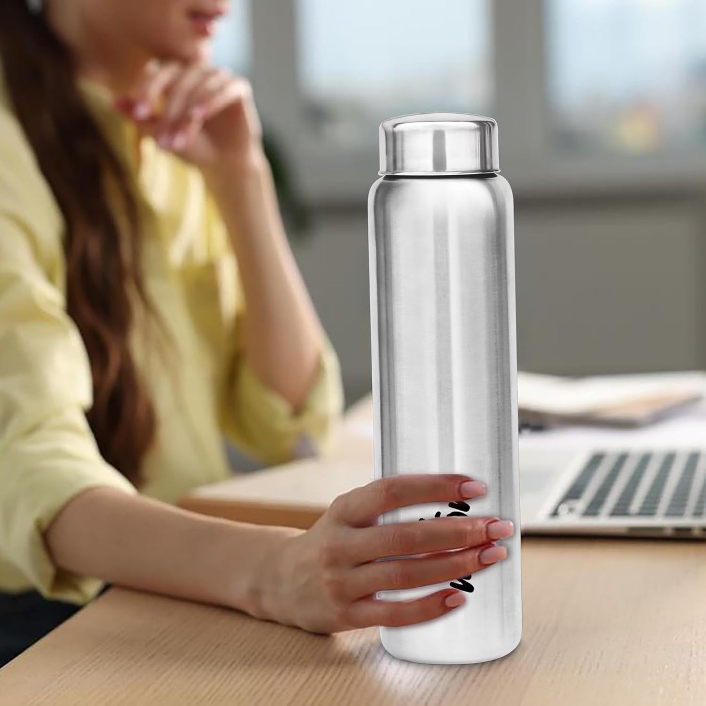 MILTON Aqua 1000 Stainless Steel Water Bottle, 920 ml, Silver