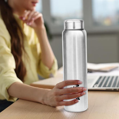 MILTON Aqua 1000 Stainless Steel Water Bottle, 920 ml, Silver