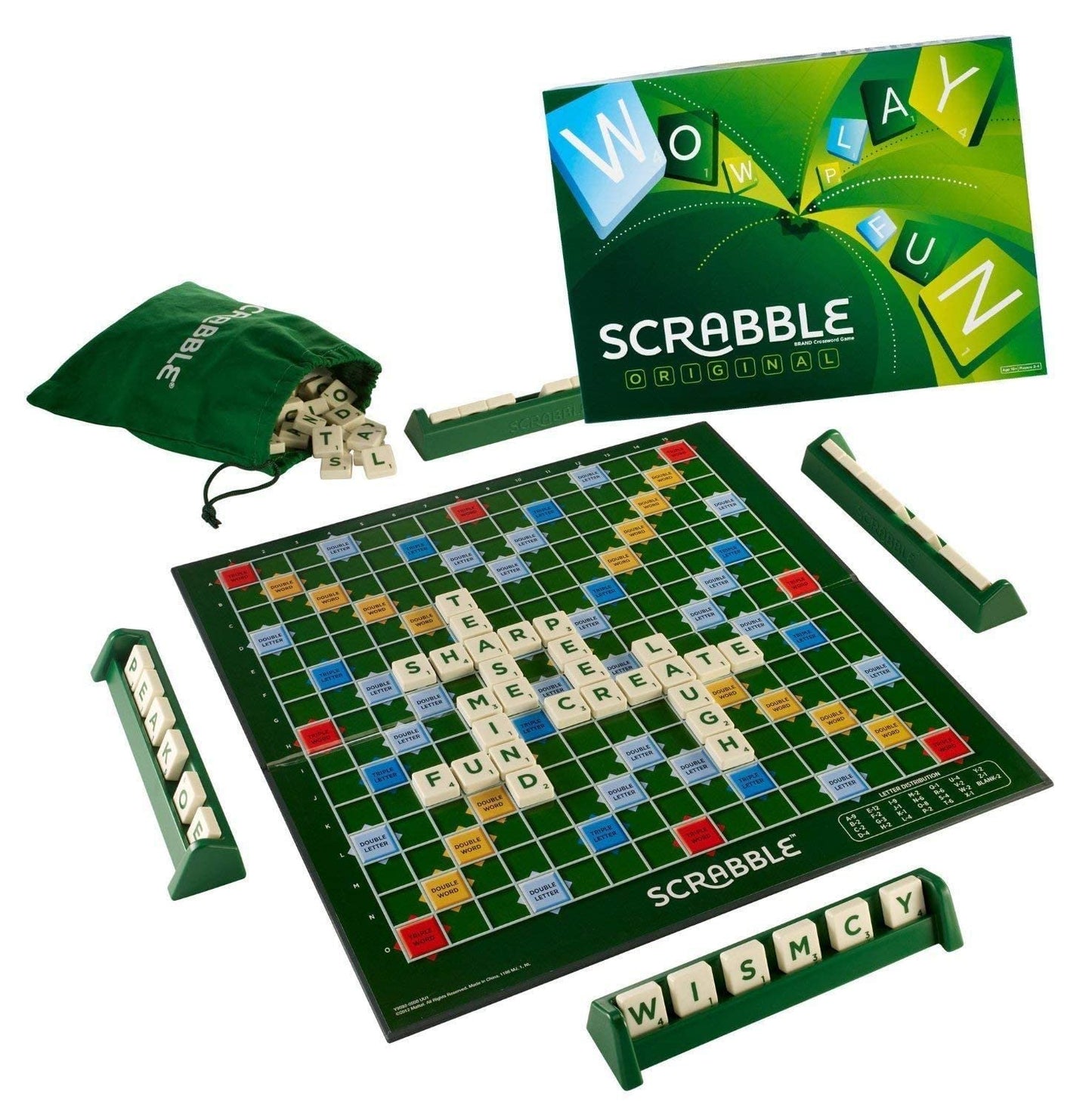 Scrabble Board Game, Word, Letters Game for All Ages