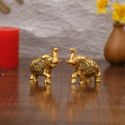 Elephant Trunk Up Showpiece Decorative Items figurine for Home Decoration