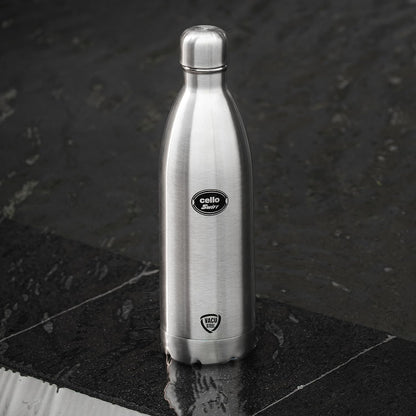 Cello Swift Thermosteel Water Bottle 1000ml, Silver