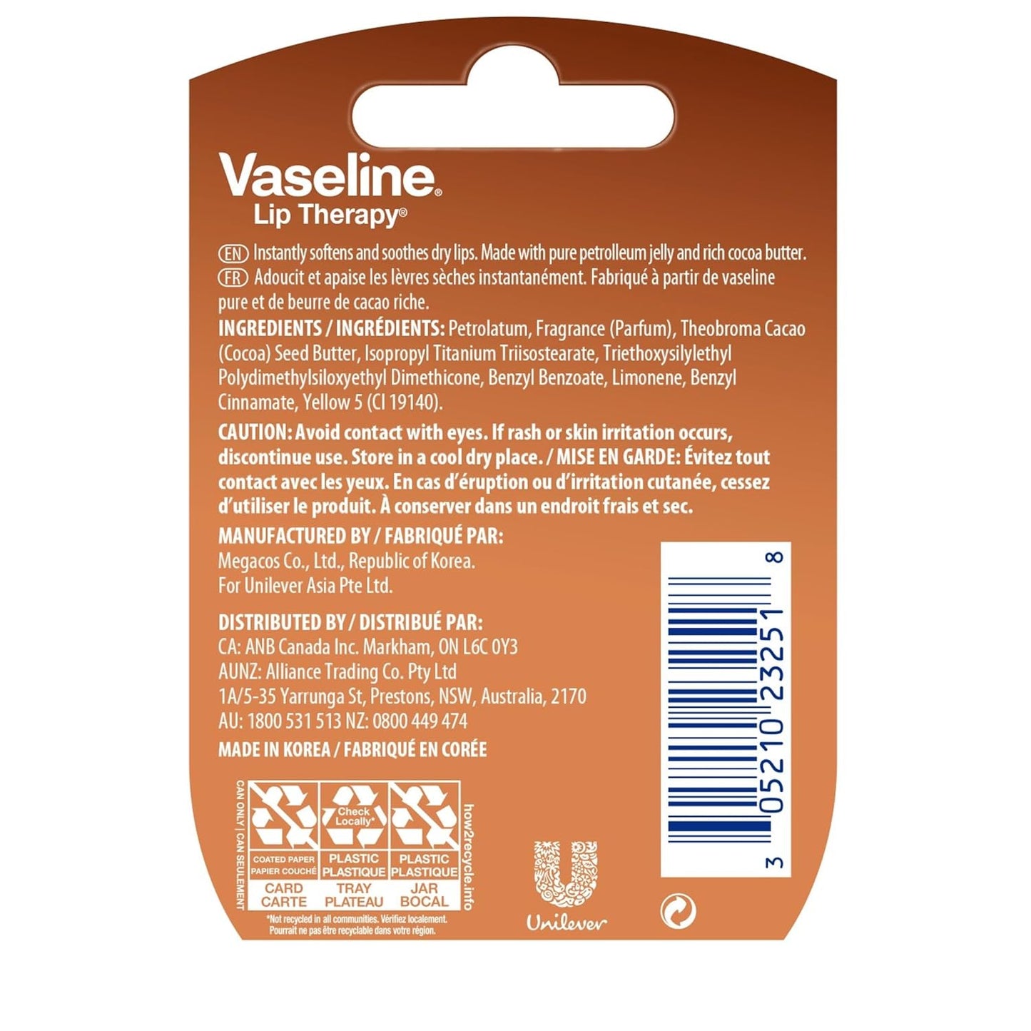 Vaseline Cocoa Butter Lip Therapy White 7g