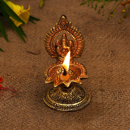 Ganesha Diya Oil Lamp - Diwali Diya for Puja Diwali Gift Home Temple Articles Decoration Gifts