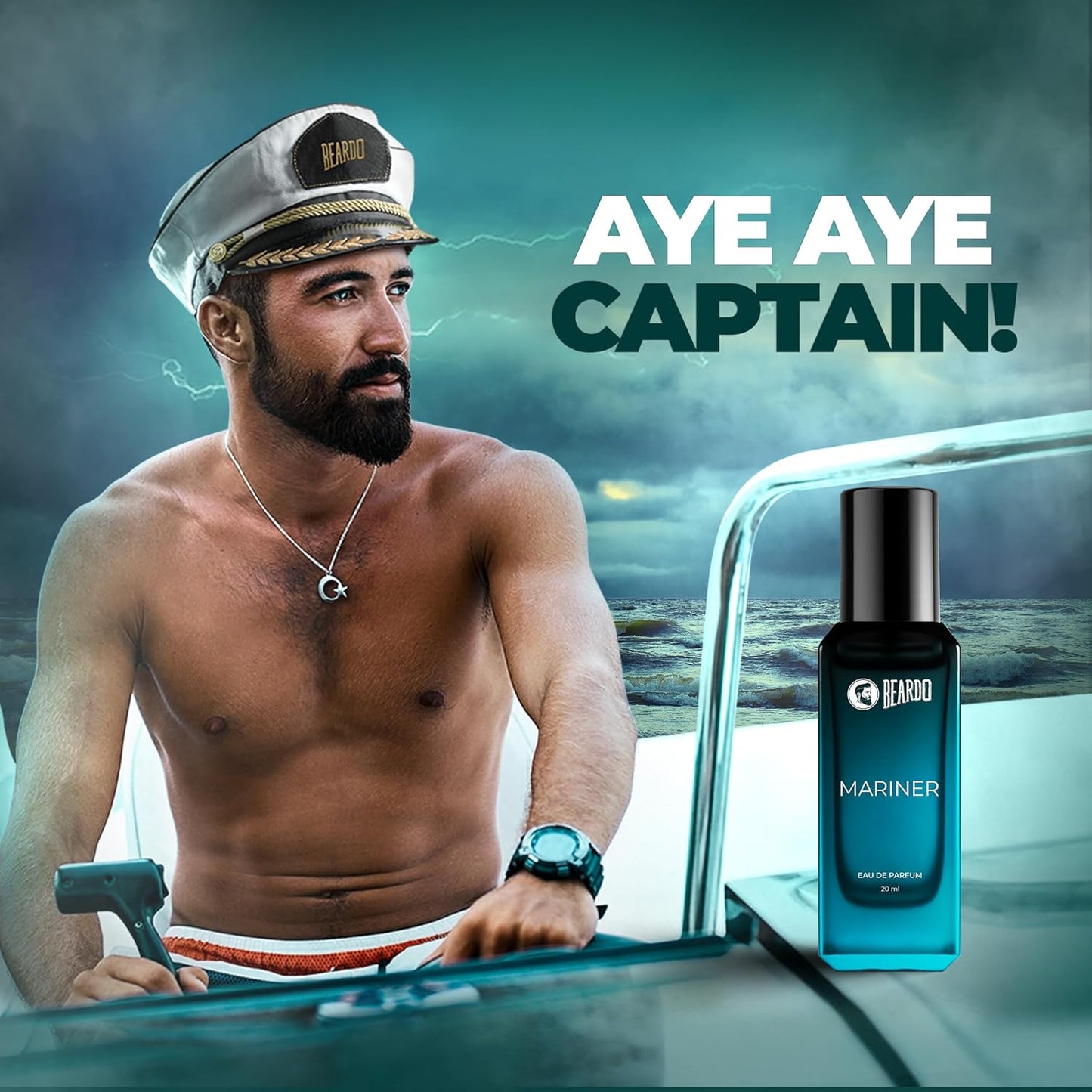 Beardo AquaSmoke Trio Collection- Mariner,Whisky Smoke & Whiskey Smoke Bourbon Perfume for Men v