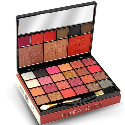 HUDA GIRL All-in-One Makeup Kit with Mirror Blush Contour and Highlighter