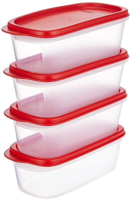 Tupperware Plastic Smart Saver Storage Container Sets (4, 500 Ml), COLOR MAY VARY