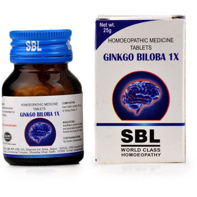 SBL Trituration Ginko Biloba 1X (25g) Tablets