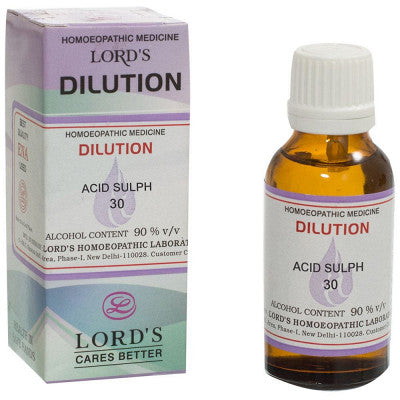 Lords Acid Sulph 30 CH Dilution (30ml)