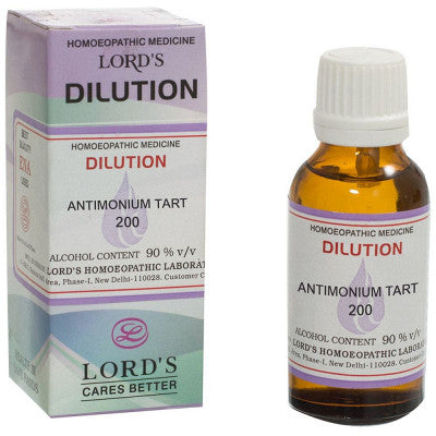Lords Antimonium Tart 200 CH Dilution (30ml)
