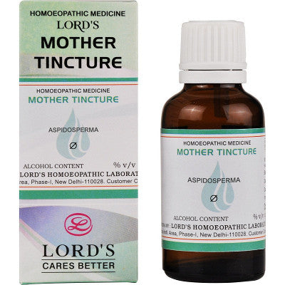 Lords Aspidosperma Mother Tincture 1X (Q) (30ml)