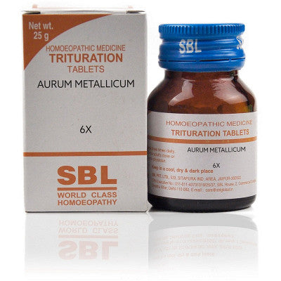 SBL Trituration Aurum Metallicum 6X (25g) Tablets