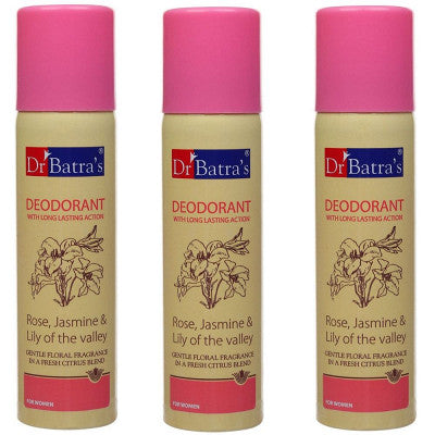 Dr Batras Deodorant for Women (150ml, Pack of 3)