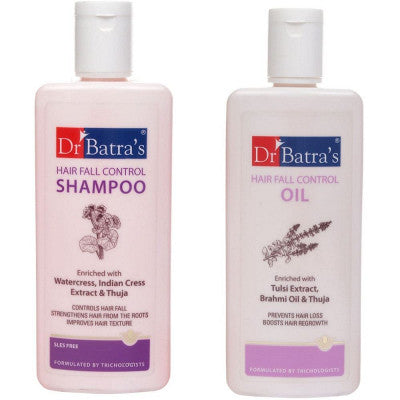 Dr Batras Hair Fall Control Shampoo & Oil Combo (1Pack)