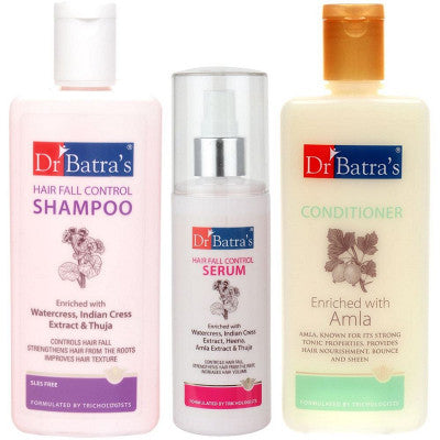 Dr Batras Hair Fall Control Shampoo, Serum & Conditioner Combo (1Pack)