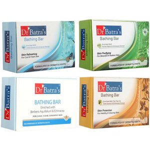 Dr Batras Skin Refreshing Bathing Bar, Purifying Bathing Bar, Protection Bathing Bar & Bathing Bar Combo (1Pack)
