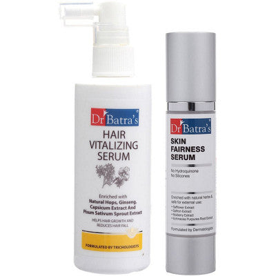 Dr Batras Hair Vitalizing Serum & Skin Fairness Serum Combo (1Pack)