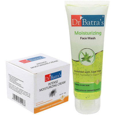 Dr Batras Intense Moisturizing Cream & Facewash Moisturizing Combo (1Pack)
