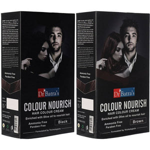 Dr Batras Nourish Hair Colour Cream Black & Brown Combo (1Pack)