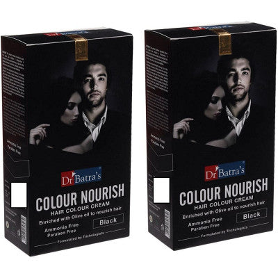 Dr Batras Nourish Hair Colour Cream Black (120g, Pack of 2)