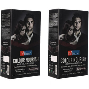 Dr Batras Nourish Hair Colour Cream Burgundy (120g, Pack of 2)