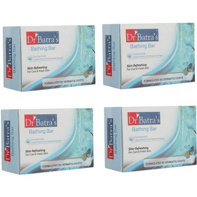 Dr Batras Skin Refreshing Bathing Bar (125g, Pack of 4)