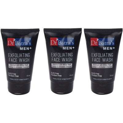 Dr Batras Men Plus Exfoliating Facewash (125g, Pack of 3)