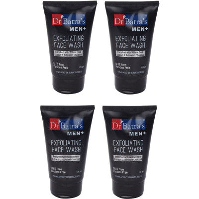Dr Batras Men Plus Exfoliating Facewash (125g, Pack of 4)