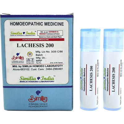 Similia India Lachesis 200 CH Dilution (Pack of 2) 8gm each