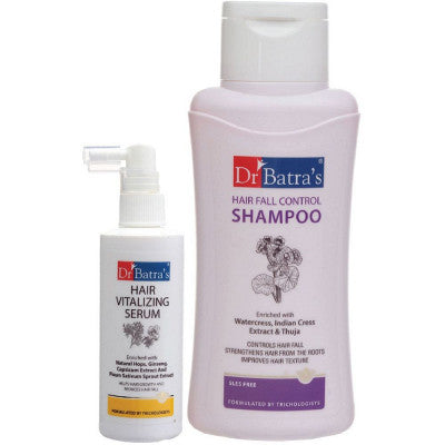 Dr Batras Hair Vitalizing Serum And Hair Fall Control Shampoo Combo (125ML+500ML) (1Pack)