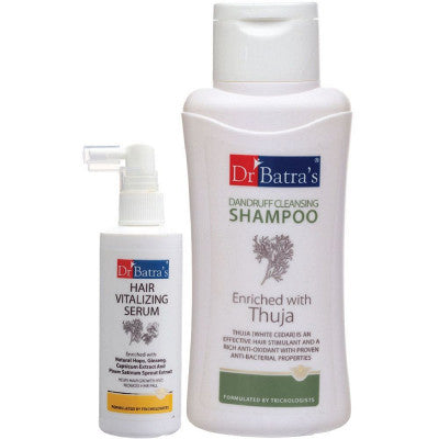 Dr Batras Hair Vitalizing Serum And Dandruff Cleansing Shampoo Combo (125ML+500ML) (1Pack)