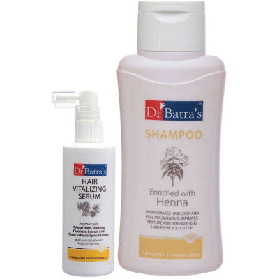 Dr Batras Hair Vitalizing Serum And Normal Shampoo Combo (125ML+200ML) (1Pack)