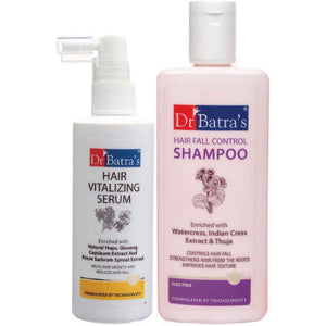 Dr Batras Hair Vitalizing Serum And Hairfall Control Shampoo Combo (125ML+200ML) (1Pack)