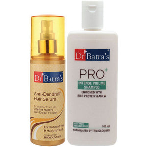 Dr Batras Anti Dandruff Hair Serum And Pro+ Intense Volume Shampoo Combo (125ML+200ML) (1Pack)