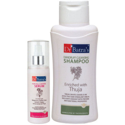 Dr Batras Hair Fall Control Serum And Dandruff Cleansing Shampoo Combo (125ML+500ML) (1Pack)