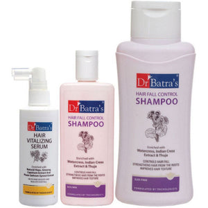 Dr Batras Hair Vitalizing Serum, Hair Fall Control Shampoo And Hairfall Control Shampoo Combo (125ML+500ML+200ML) (1Pack)