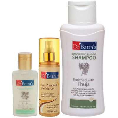 Dr Batras Anti Dandruff Hair Serum, Conditioner And Dandruff Cleansing Shampoo Combo (125ML+100ML+500ML) (1Pack)