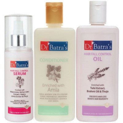 Dr Batras Hair Fall Control Serum, Conditioner And Hair Fall Control Oil Combo (125ML+200ML+200ML) (1Pack)