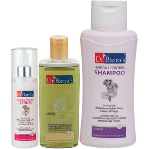 Dr Batras Hair Fall Control Serum, Hair Fall Control Shampoo And Hair Oil Combo (125ML+500ML+200ML) (1Pack)