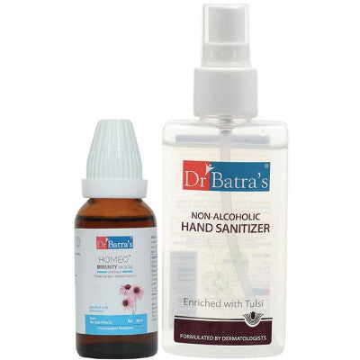 Dr Batras Homeo Plus Immunity Oral Drops & Non Alcoholic Hand Sanitizer Combo (1Pack)