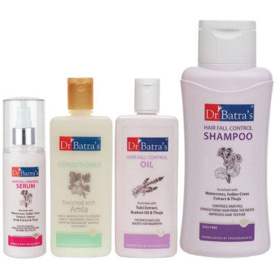 Dr Batras Hair Fall Control Serum, Oil, Shampoo & Conditioner Combo (125ml+200ml+500ml+200ml) (1Pack)