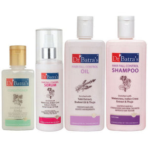 Dr Batras Hair Fall Control Serum, Oil, Shampoo & Conditioner Combo (125ml+200ml+200ml+100ml) (1Pack)