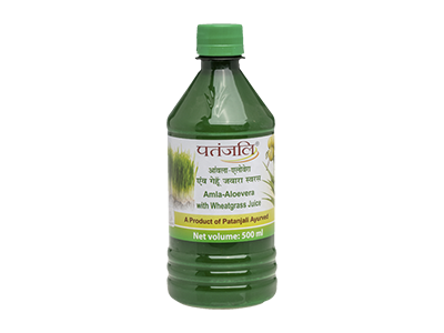 PATANJALI AMLA-ALOEVERA WITH WHEATGRASS JUICE 500 ML