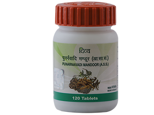 PATANJALI DIVYA PUNARNAVADI MANDOOR - 120 TAB 40 GM