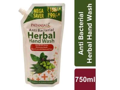 PATANJALI HERBAL HAND WASH (ANTI BACTERIAL) 750 ML